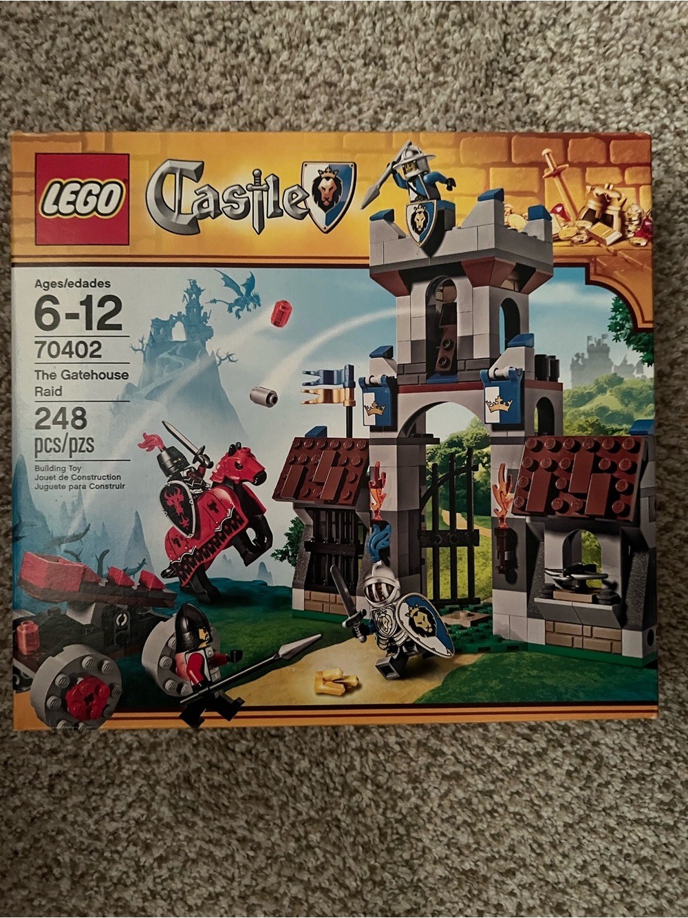 Lego Castle Gatehouse Set - Blue, Gray, Brown, Red
